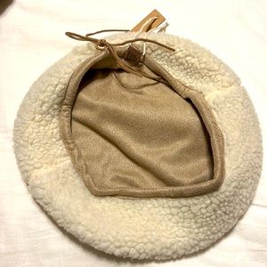Tan reversible Sherpa hat